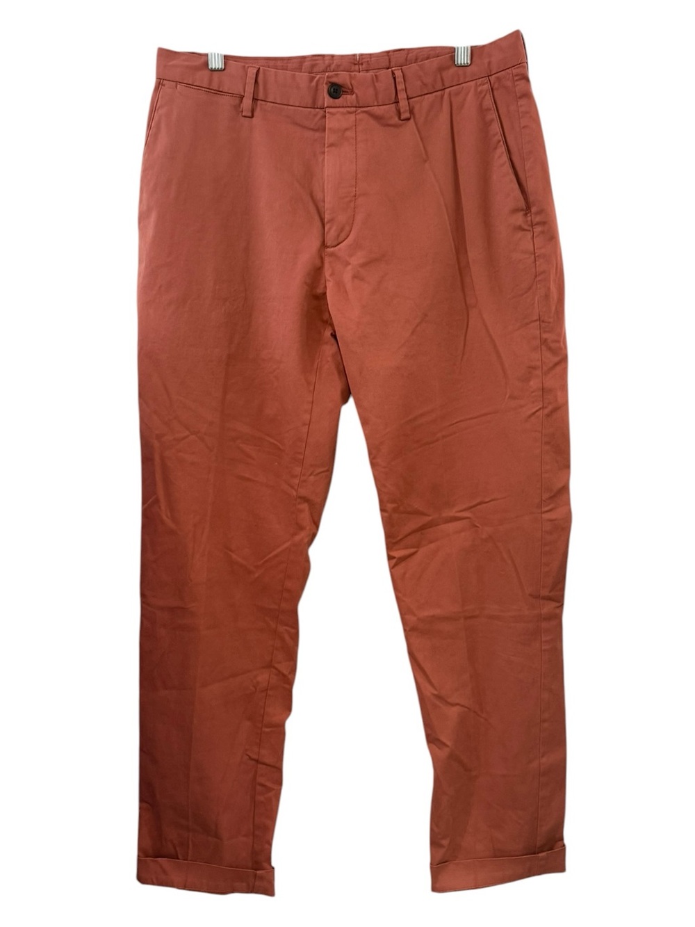 Ledbury 33x33 Rust Orange Chino Pants Ankle Crop Cotton Stretch